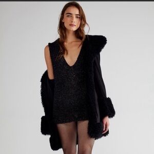 NWT Free People Billie Vegan Leather Tunic size small